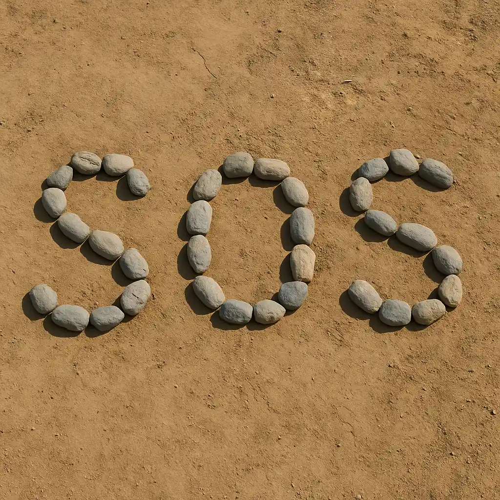 Señales de suelo para SOS
